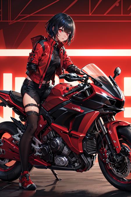 Waifu on Motorcycle