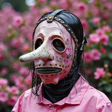 SLIPKNOT band. Number 3 masked.  Chris Fehn