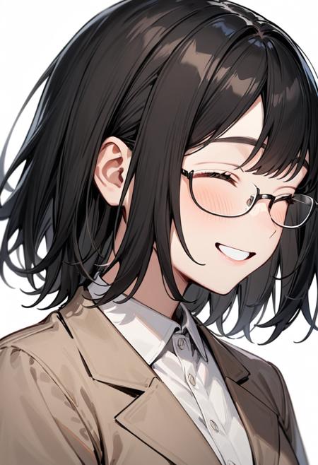 under-rim metal frame glasses SDXL