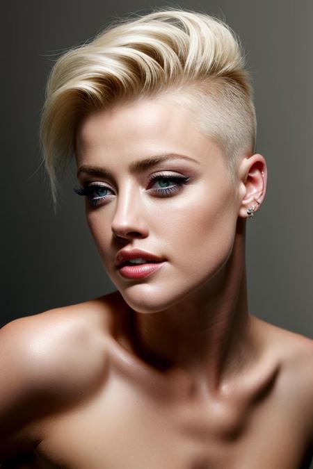 Semi shaved hair