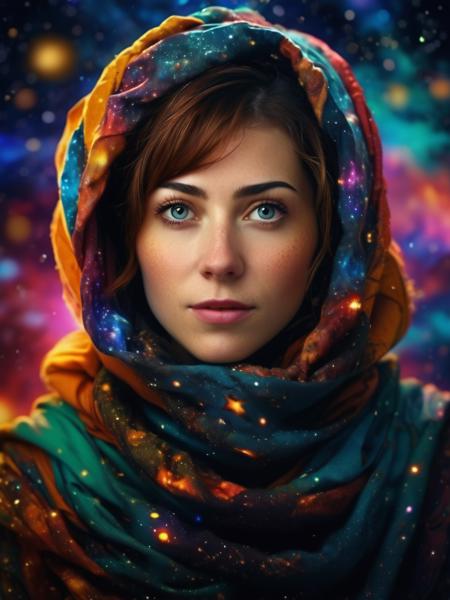 Portrait of an Afghan Girl - Headscarf Woman