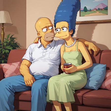Marge and Homer together (The Simpsons)