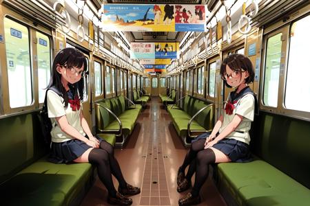 Hankyu 3000 series / train interior
