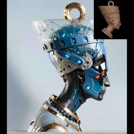 3D Asset to Futuristic Industrial Design Render