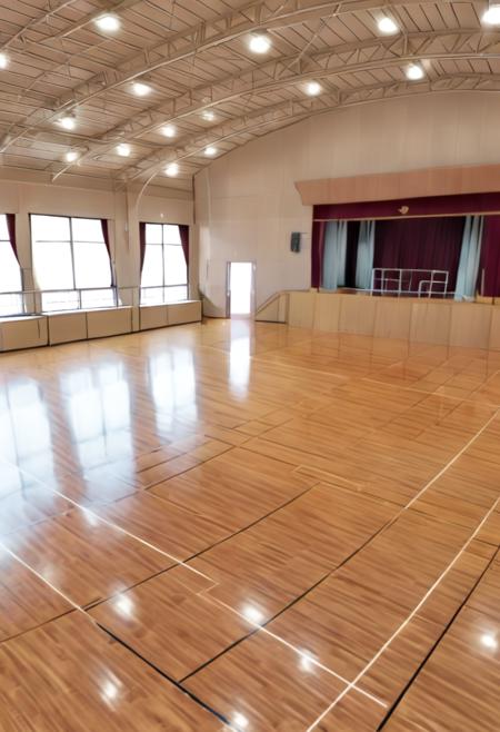 体育館 Japanese school gymnasium SDXL