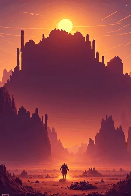 Pixel Art - trained with no data (animated gifs)