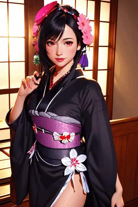Tifa Lockhart 5 Outfit's | 1 MB Character LoRA版本v1.0 (ID: 92650)