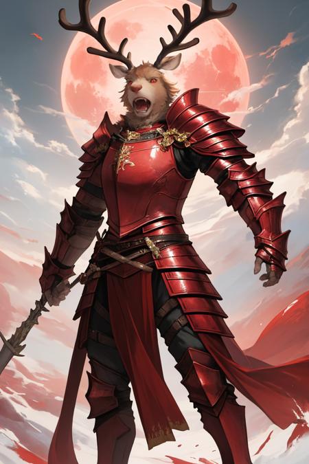 Red Reindeer Knight (OC) LoRA