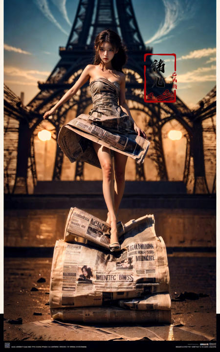 绪儿-报纸服装 Newspaper dress