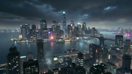 Gotham City - Batman Arkham Knight [FLUX] LoRA Background版本v1.0 (ID: 821744)