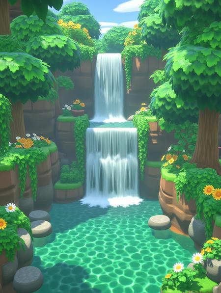 【Game Assets】 Cartoon-style 3D isometric background assets for small games FLUX
