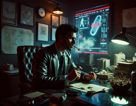 cyberpunk noir style Flux/SDXL