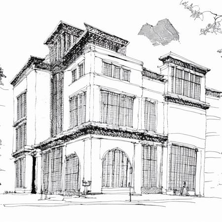Architecture sketch style