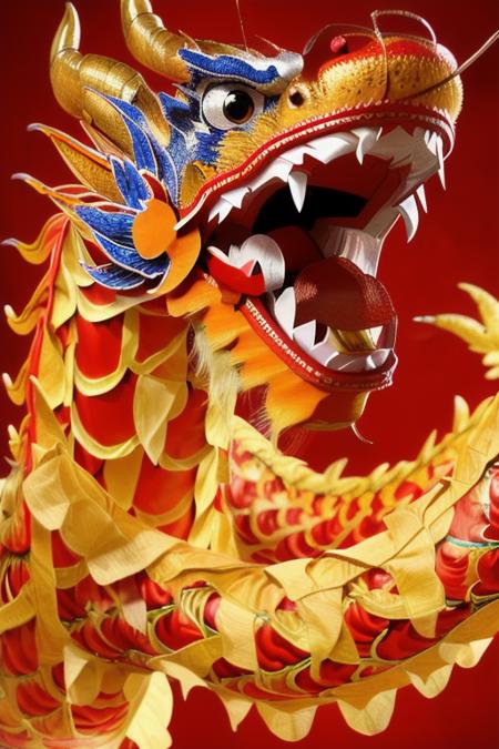 Dragon dance, a traditional Chinese cloth dragon