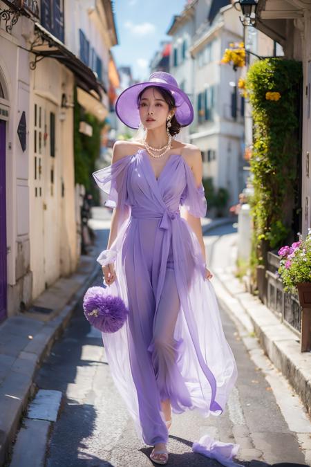 Graceful Wanderer in Lavender