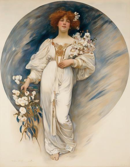 Mucha painting style