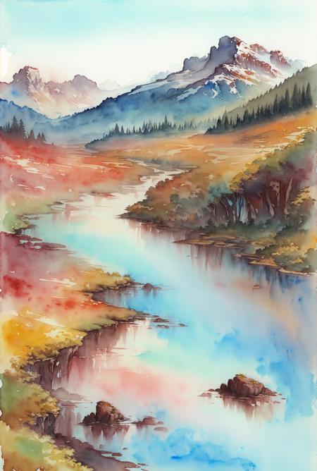 Better Watercolor painting - In the style of Iris Compiet