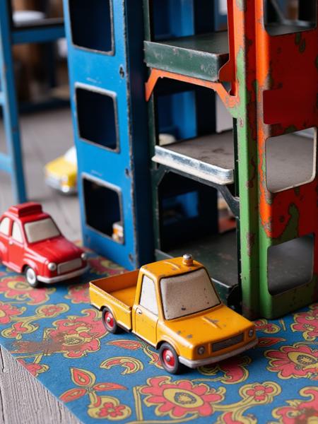 Pressed Steel Toy Vintage Vehicle LoRA