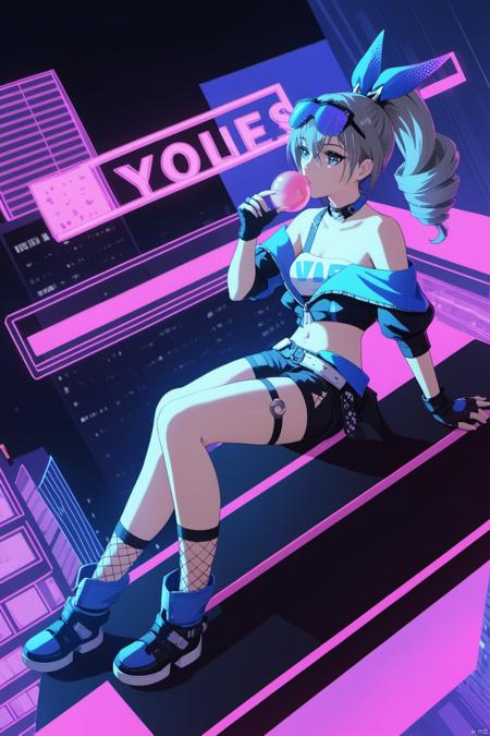 ( A3 | Pony | Kohaku) SDXL Lora-银狼-Silver Wolf-崩坏：星穹铁道 Honkai Star Rail-MIHOYO Collection 米家全家桶系列