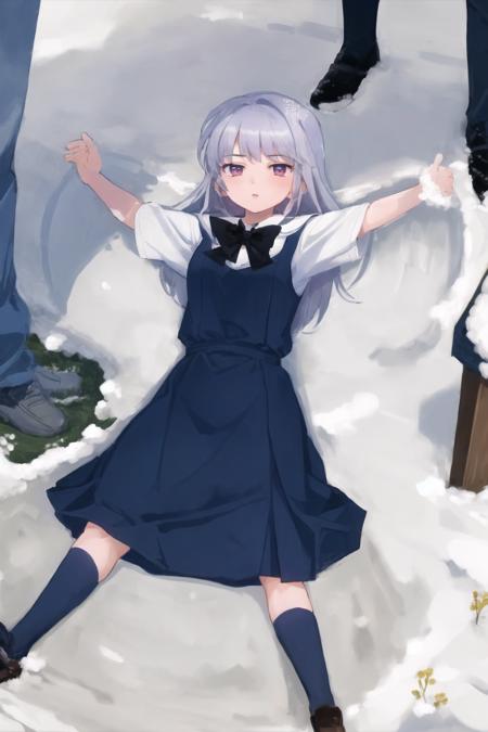 Snow angel pose