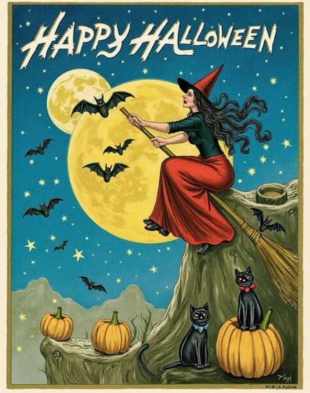 Halloween Greetings Postcard FLUX