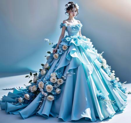 JAY - BLUE FLOWER DRESS