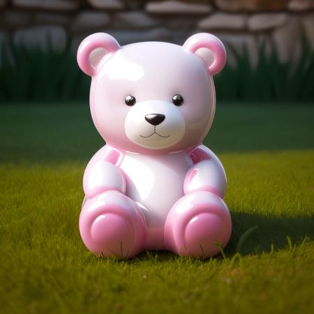 Realistic pure color porcelain art style