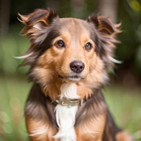 Cute dog Shelti