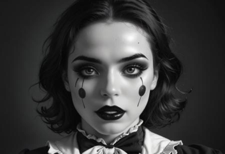 black and white