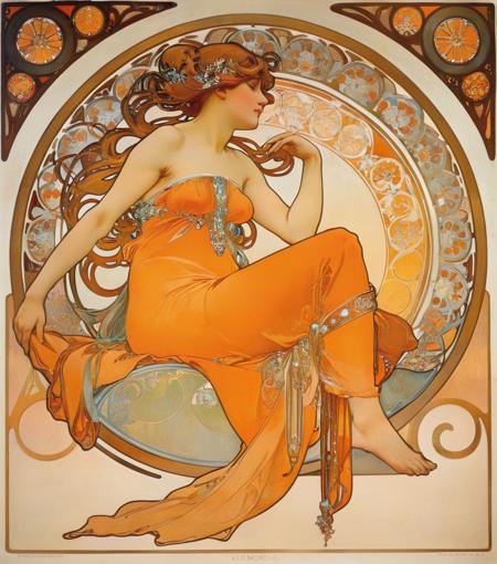 Mucha painting style