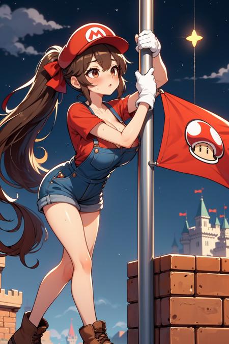 girl like flagpole climbing