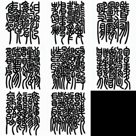 Fake Seal Characters 伪篆书