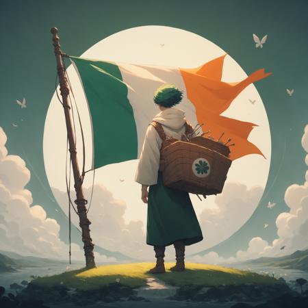 Flag of Irland in Ghibli Style版本v1.0 (ID: 380357)