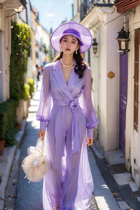Graceful Wanderer in Lavender