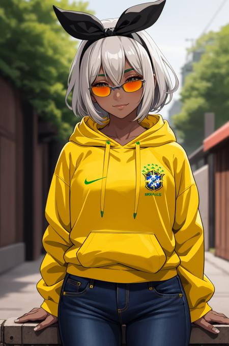Brazil National Football Team Attire + Juliet glasses - Meme