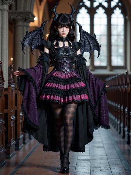 [Flux.1 D][Realistic] Gothic Dress | 哥特风裙子