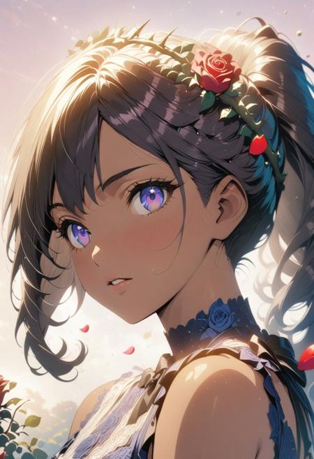 Anime Style Rose Garden