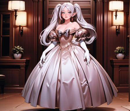 Off-Shoulder Satin Ballgown | The King and I