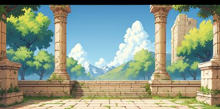 HEZI flat board pixel game scene