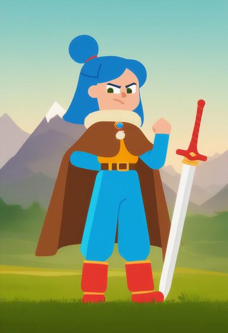 Flat Duolingo style (pony)