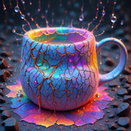 Colorful Chaos Cracks and Drops XL