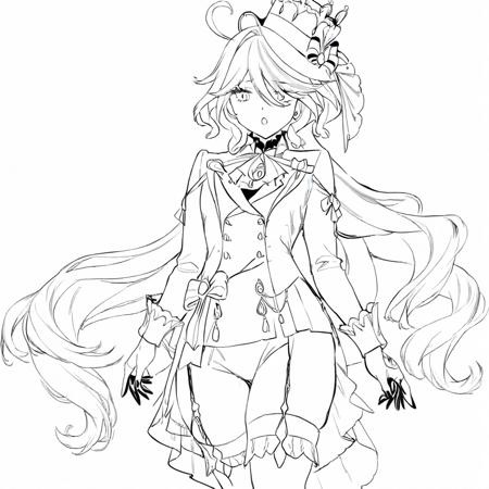 线稿lineart for Animagine