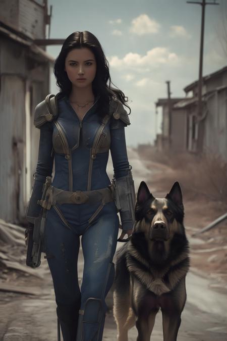 Fallout shelter female character style, sometimes with dogs版本v1.0 (ID: 484686)