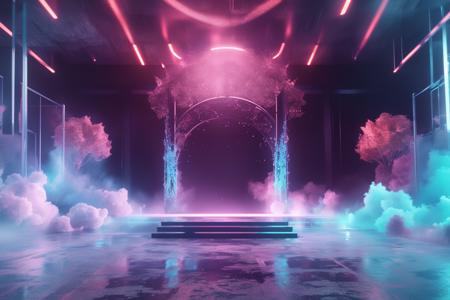 A stage background style