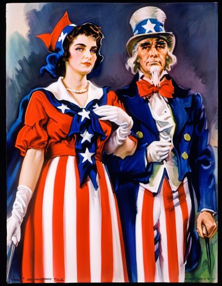 American Propaganda Painting - James Montgomery Flagg Style版本SDXL 1.0 (ID: 654435)