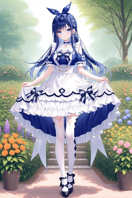 [cosplay]Minato Aqua's Idol aqua in wonderland costume /阿库娅色 奇妙☆仙境