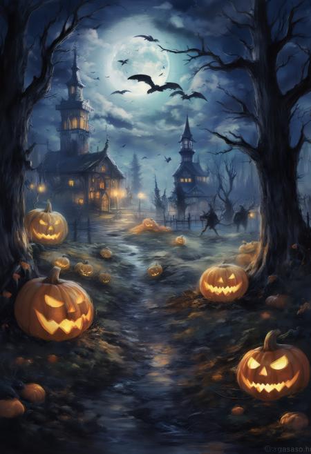 Halloween Landscape Style - Flux.1