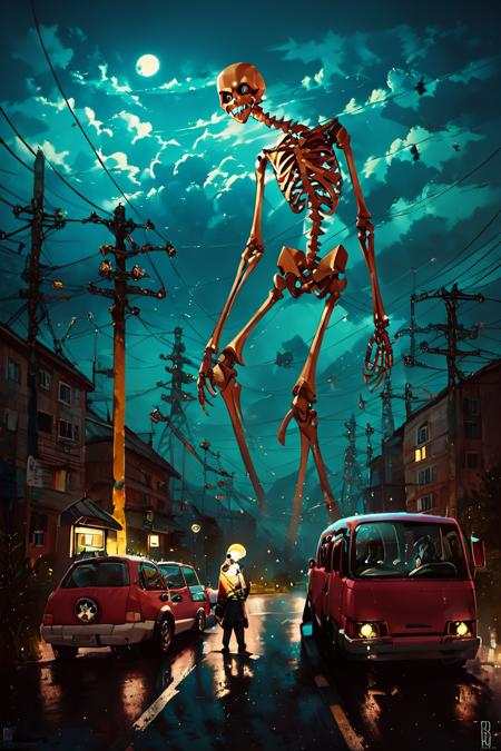 Giant Skeleton: Gashadokuro | がしゃどくろ [Pony]版本v1.0 (ID: 942942)