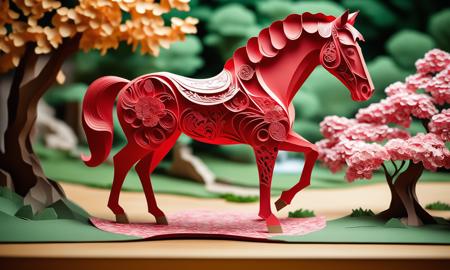 XL Realistic paper carving art style