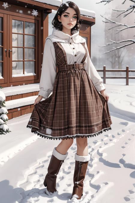 Brown Frills Dress版本v1.0 (ID: 323368)